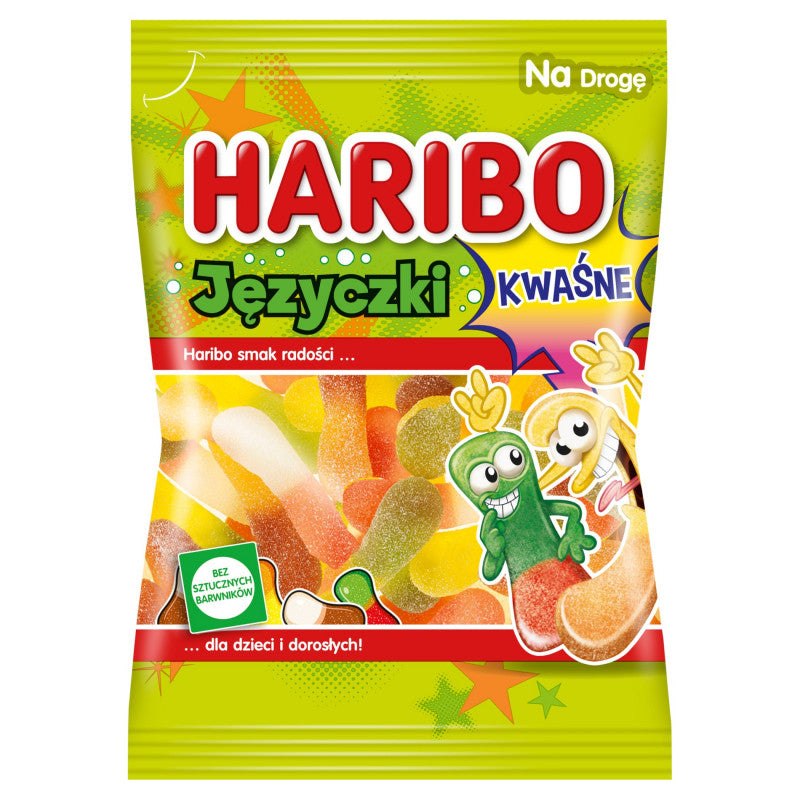 Haribo Języczki Żelki o smaku owocowym kwaśne 85 g