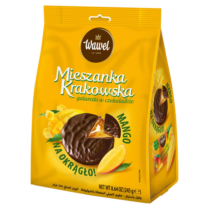 Wawel Mieszanka Krakowska Galaretki w czekoladzie mango 245 g