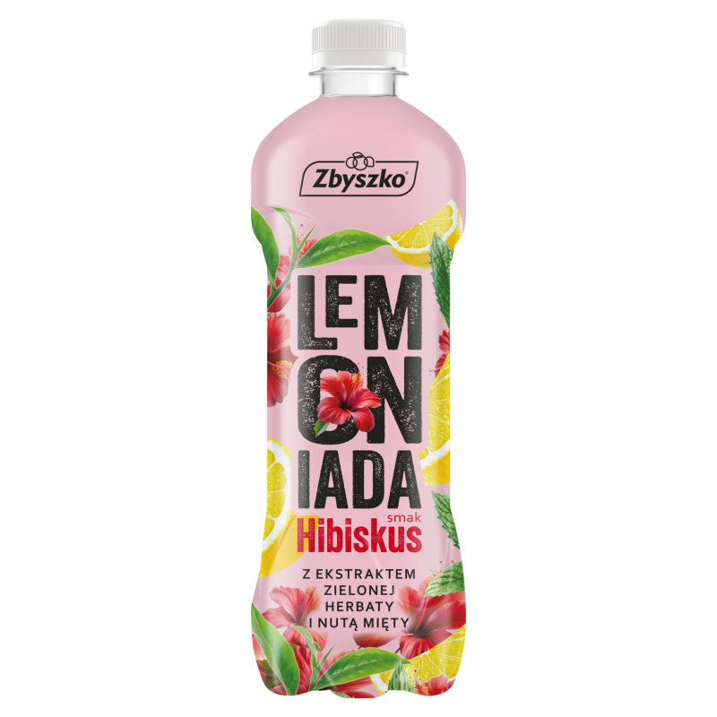 Zbyszko Lemoniada smak hibiskus z ekstraktem zielonej herbaty i nutą mięty 555 ml