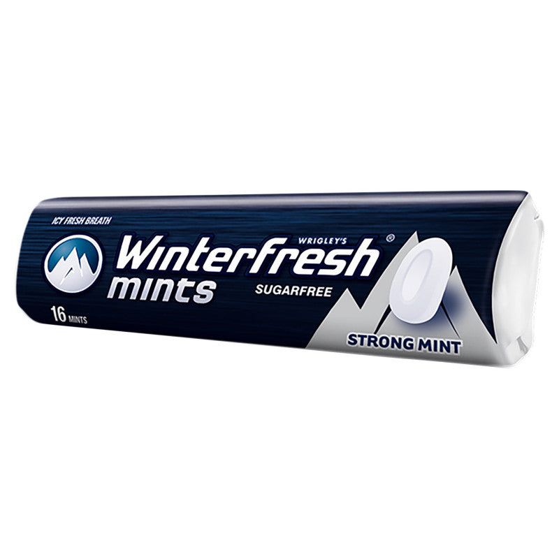 Winterfresh Mints Strong Mint Bezcukrowe cukierki 28 g (16 sztuk)